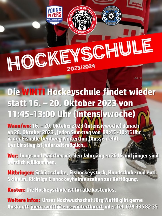 EHCW Hockeyschule 2020 Flyer